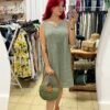 Vestido de Lino Corto Desmangado - Imagen 3