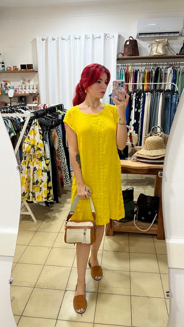 Vestido Con Encaje En El Escote - Imagen 3