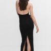 Vestido Largo Negro Cuello Halter MANGO - Imagen 2