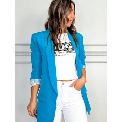 Blazer con Forro de Rayas