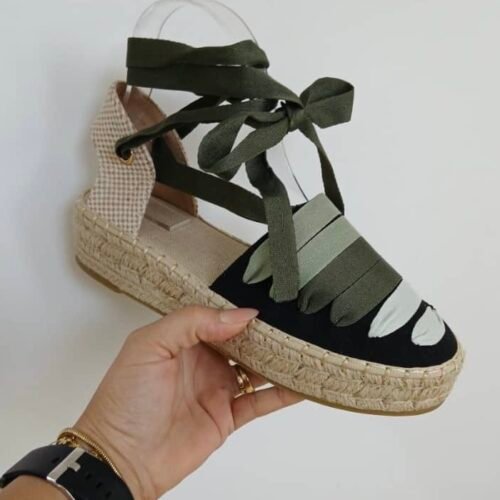 Alpargatas de Rafia Cocalecas Verdes