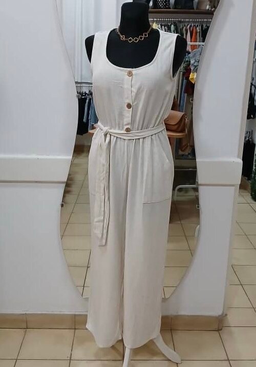 Mono Beige Botones de Madera