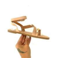 Sandalias Rosa Palo Cierre Tobillo