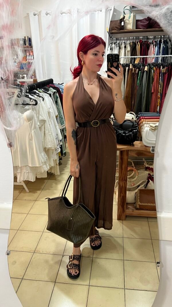 Mono Atado al Cuello Cinto Polipiel