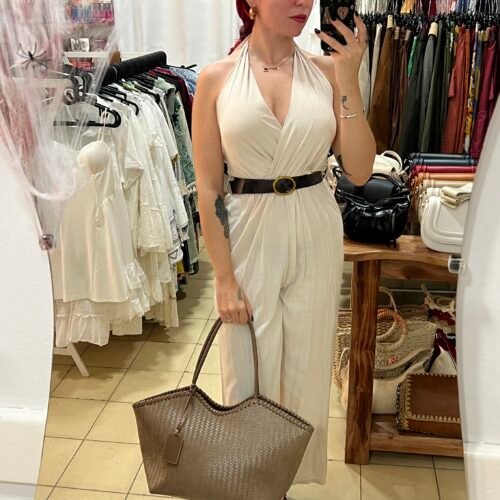 Mono Atado al Cuello Cinto Polipiel