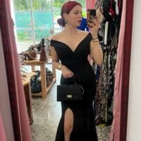 Vestido Cuello Barco