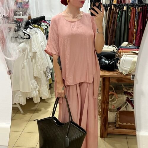 Conjunto de Pantalón y Blusa Asimétrica