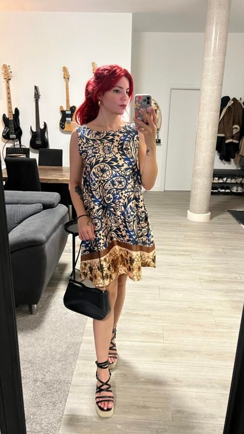 Vestido Línea A Estampado