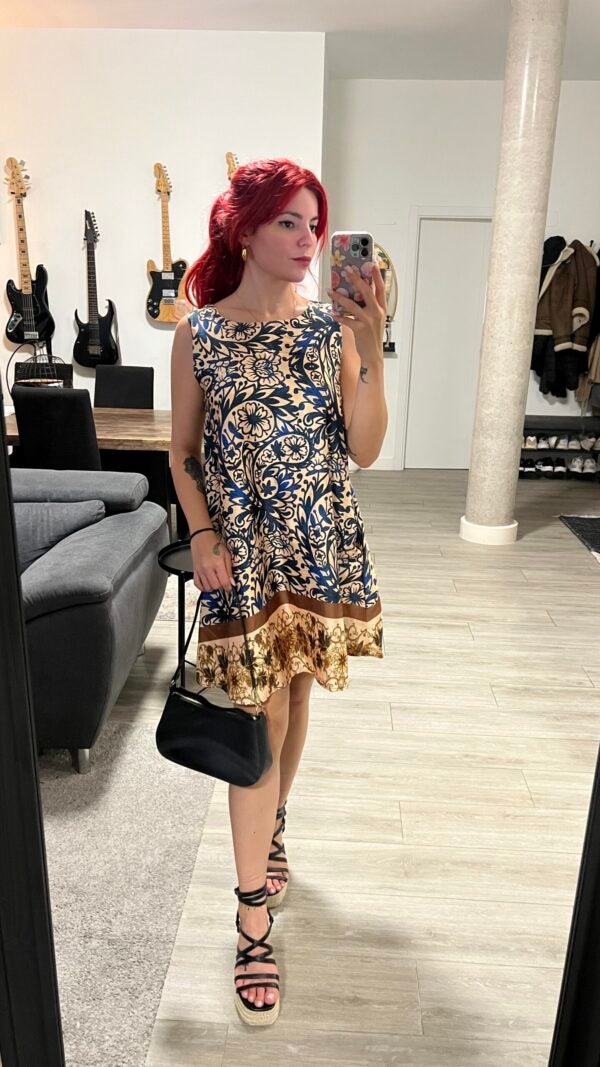 Vestido Línea A Estampado