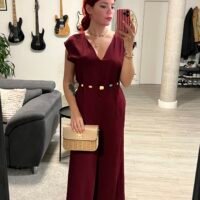 Mono Color Entero con Adornos en la Cintura