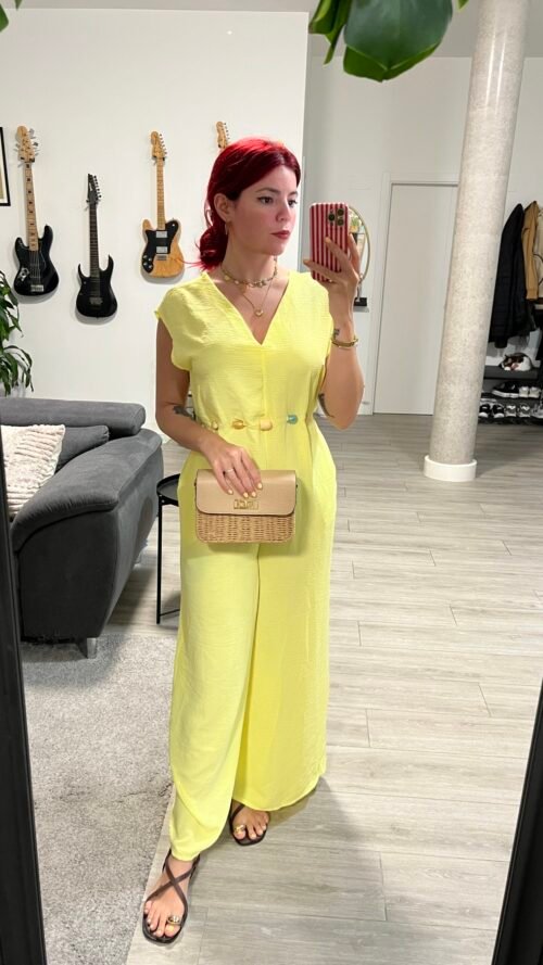 Mono Color Entero con Adornos en la Cintura