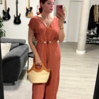 Mono Color Entero con Adornos en la Cintura