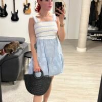 Vestido de Guinga y Serpentina