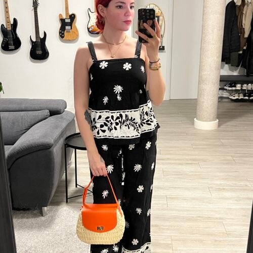 Conjunto Pantalón con Blusa de Tirantes Cenefa