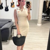 Vestido Ajustado con Cereza