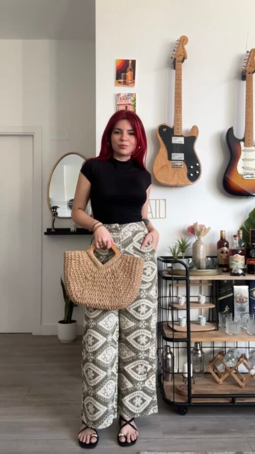 Pantalón Bordado Estilo Jean