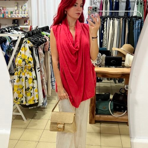 IMG_2882 Blusa con Bolsillo y Drapeado Delante