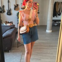 Short Imitación Mezclilla Cinto Rafia