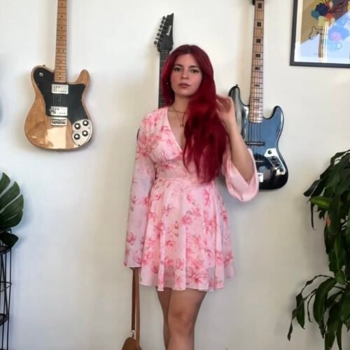 Screenshot Vestido Estampado Mangas Campanas