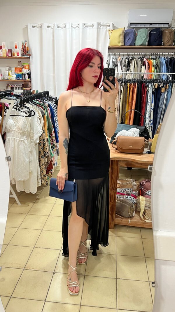 Vestido Lencero con Transparencias ZARA