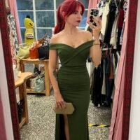 Vestido Cuello Barco