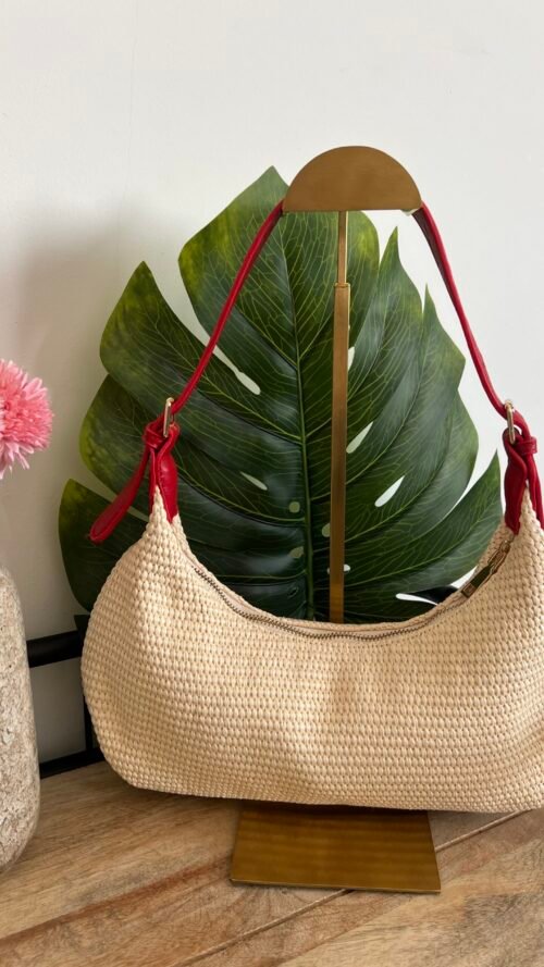 Cartera Pequeña Imitación Rafia