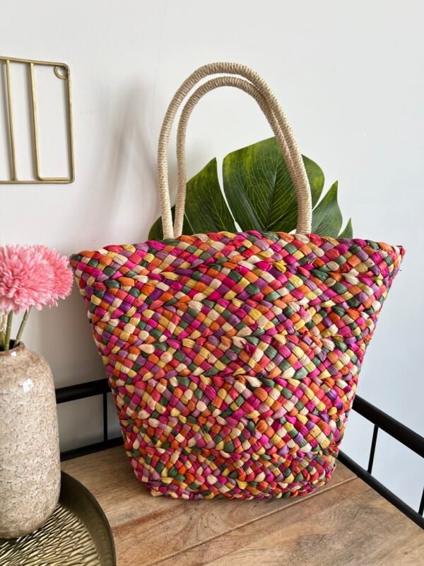 Cartera de Rafia de Colores