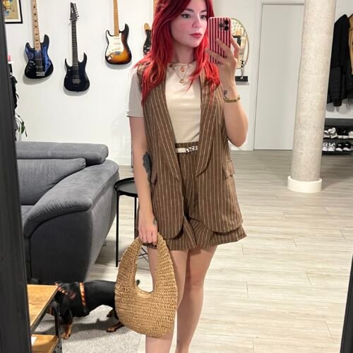 Conjunto de Short y Chaleco sin Botones