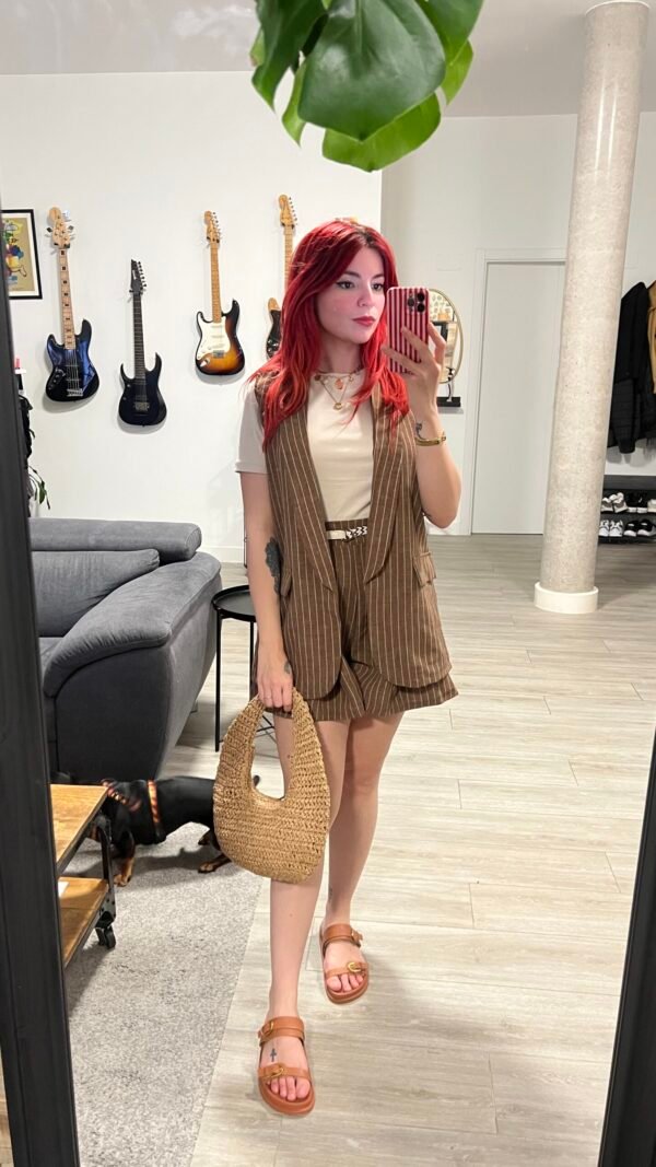 Short Rayas y Cinto
