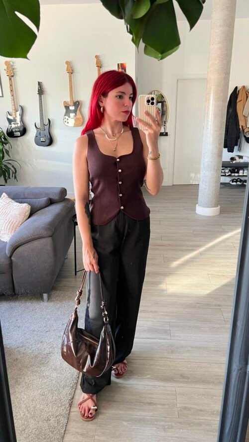 Pantalón de Pinzas Negro