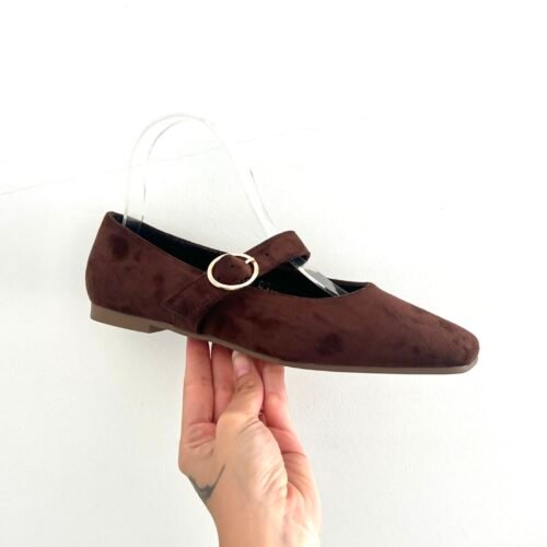 Ballerinas Punta Cuadrada Chocolate