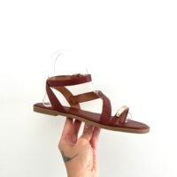 Sandalias Ladrillo Cierre Tobillo