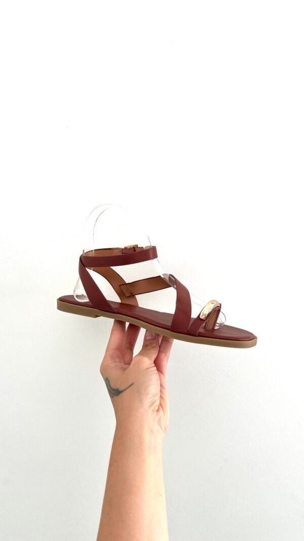 Sandalias Ladrillo Cierre Tobillo