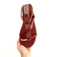 Sandalias Ladrillo Cierre Tobillo