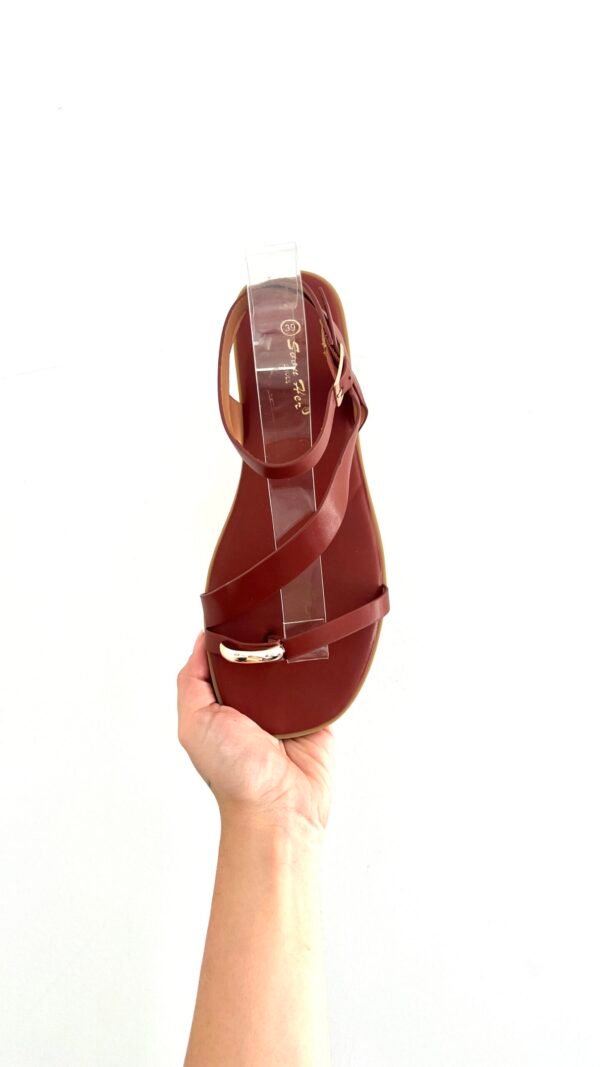 Sandalias Ladrillo Cierre Tobillo