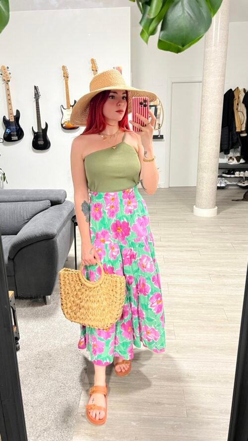 Saya Can Can Estampado Flores