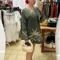 Mamita Color Entero Bordado Dorado