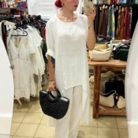 Conjunto Pantalón y Blusa Asimétrica