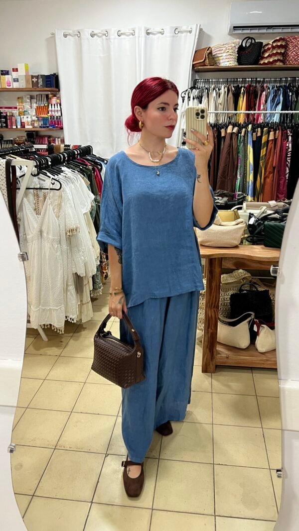 Conjunto Pantalón y Blusa Color Entero