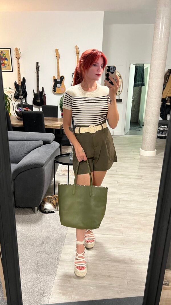 Short con Cinto de Rafia