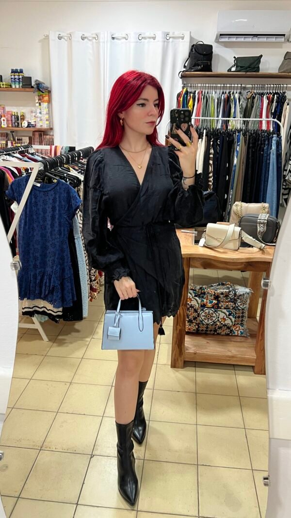 Vestido Manga Larga con Bordado