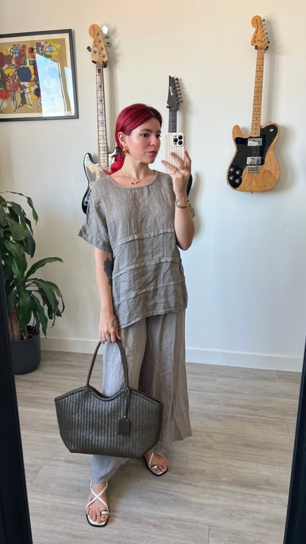 Conjunto de Pantalón y Blusa con Alforza