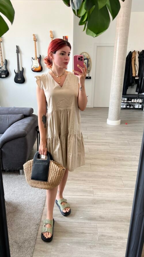 Vestido Escote V Saya Can Can