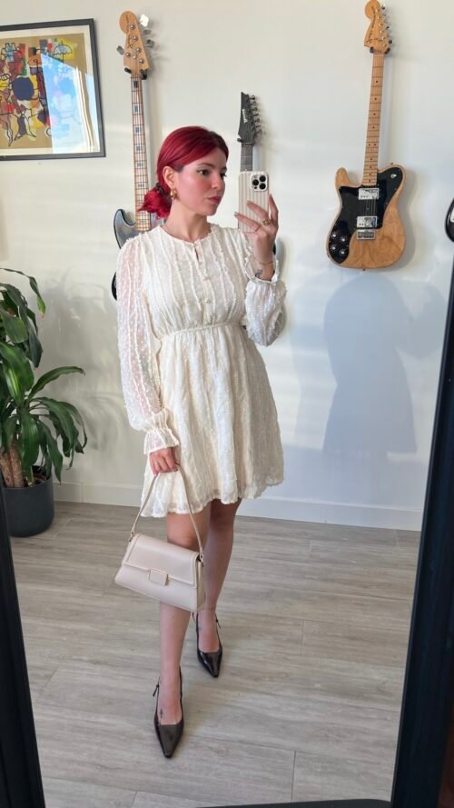 Vestido Botones Perlados