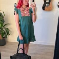 Vestido Bordado de Colores