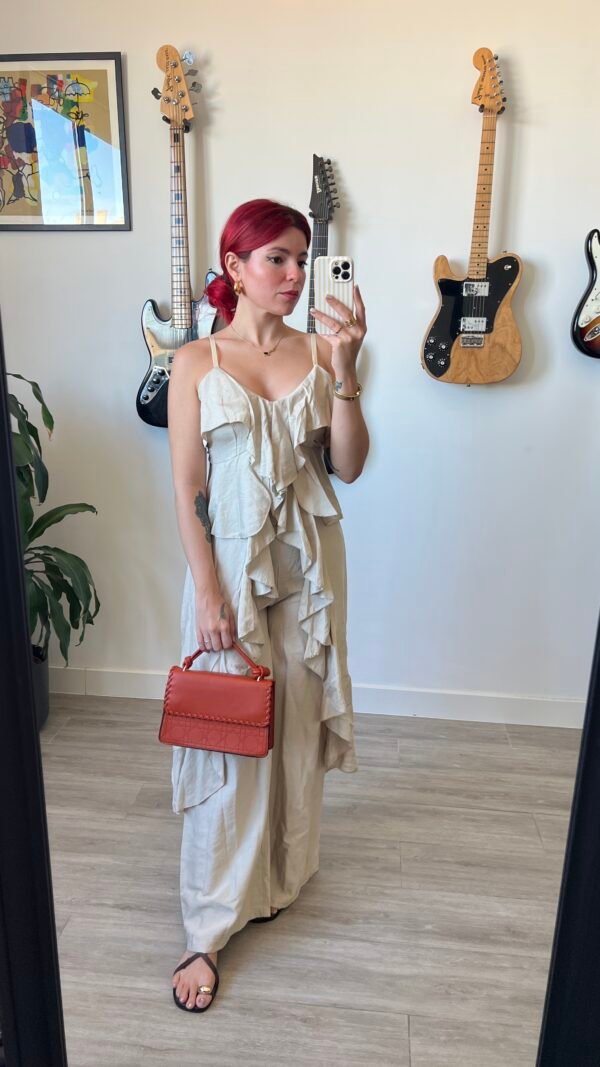 Conjunto Pantalón y Blusa Tirantes con Vuelos