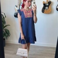 Vestido Bordado de Colores