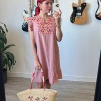 Vestido Bordado de Colores