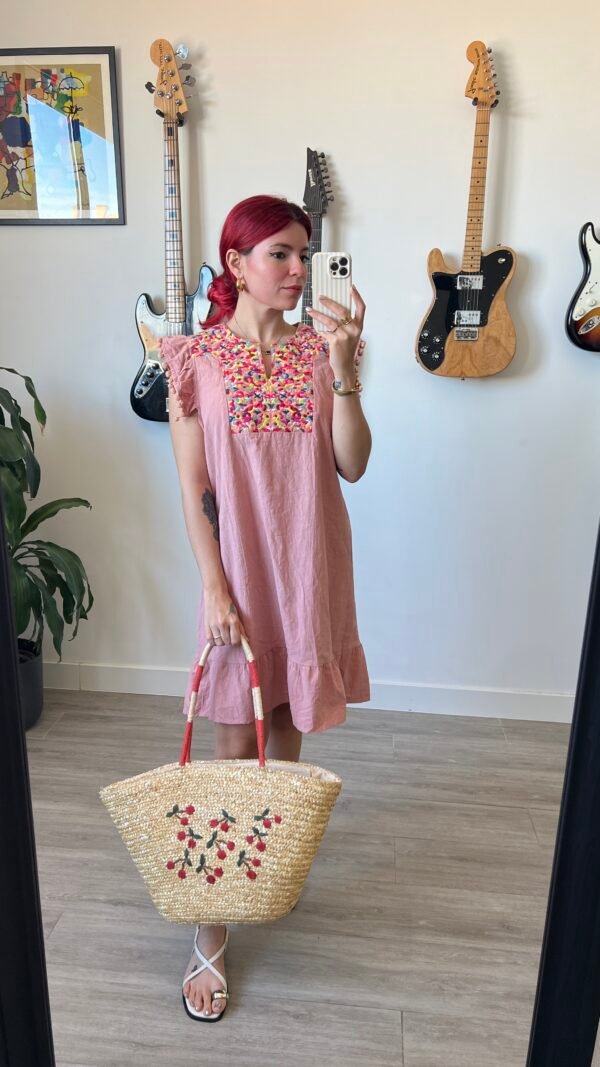 Vestido Bordado de Colores