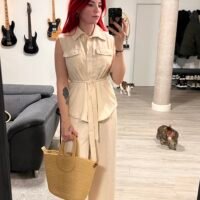 Conjunto Pantalón y Blusa Chaleco Larga